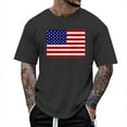 thumbnail image 1 of Ramiter Mens Patriotic T-Shirts Men's Moisture Wicking , Short Sleeve Crew T-Shirts Grey L, 1 of 4