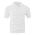 thumbnail image 1 of Ramiter Mens Polo Shirts Mens Polo Shirts Performance Short Sleeve Tactical Shirts Athletic Golf Shirt for Men Daily Casual Collared T-Shirt White,XL, 1 of 4