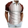 thumbnail image 1 of Ramiter Mens Polo Shirts Short Sleeve Men's Fashion Polo Shirts Vintage Knitting Shirts Casual Fit Golf Shirts Red,XL, 1 of 5