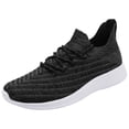 thumbnail image 1 of Ramiter Mens Shoes Men Running Shoes Wide Male Casual Sneakers Black/Red 12 Wide,Black, 1 of 5