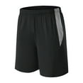 thumbnail image 1 of Ramiter Mens Shorts Men's Beach Casual Five Point Shorts Straight Shorts Casual Sports Fitness Loose Shorts Grey,L, 1 of 5