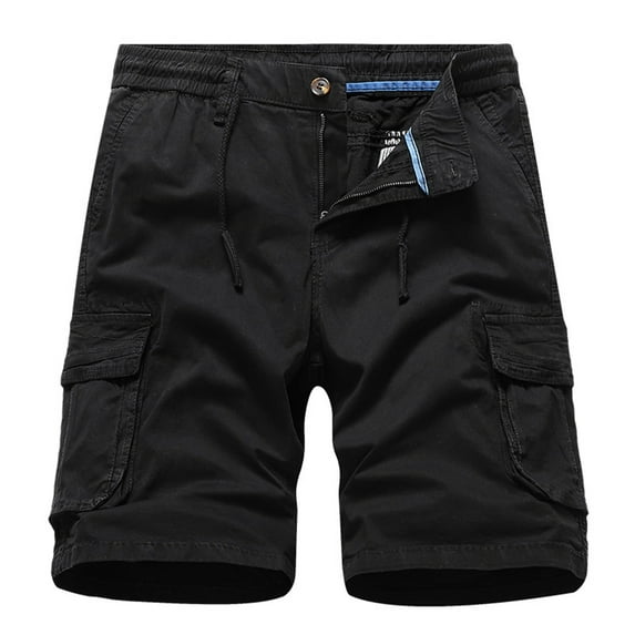 Ramiter Mens Shorts Men's Swim Trunks Quick Dry Beach Shorts with Pockets Black,L