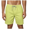 thumbnail image 1 of Ramiter Mens Swimsuit Mens Swim Trunks with Compression Liner Stretch Beach Shorts Quick Dry with Pockets Board Shorts(Green,M), 1 of 9