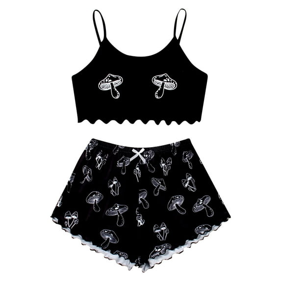 Ramiter Pajamas for Women Satin Pajamas for Women Short Sleeve Silk Pajama Sets Soft Sleepwear Top with Causal Pj Shorts Loungewear L,Black