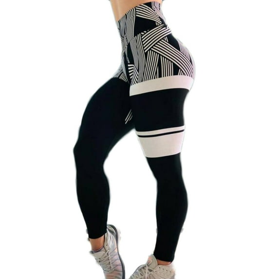 Ramiter Plus Size Leggings Womens High Waisted Leggings Fashion Printed Seamless Fitness Running Workout Leggings Ankle Length Yoga Pants Tights L,White