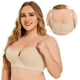 thumbnail image 1 of Ramiter Plus Size Lingerie Ultimate Lift Wireless Bra, Wirefree Bra with Support, Full-Coverage Wireless Bra for Everyday Comfort W,Beige, 1 of 4