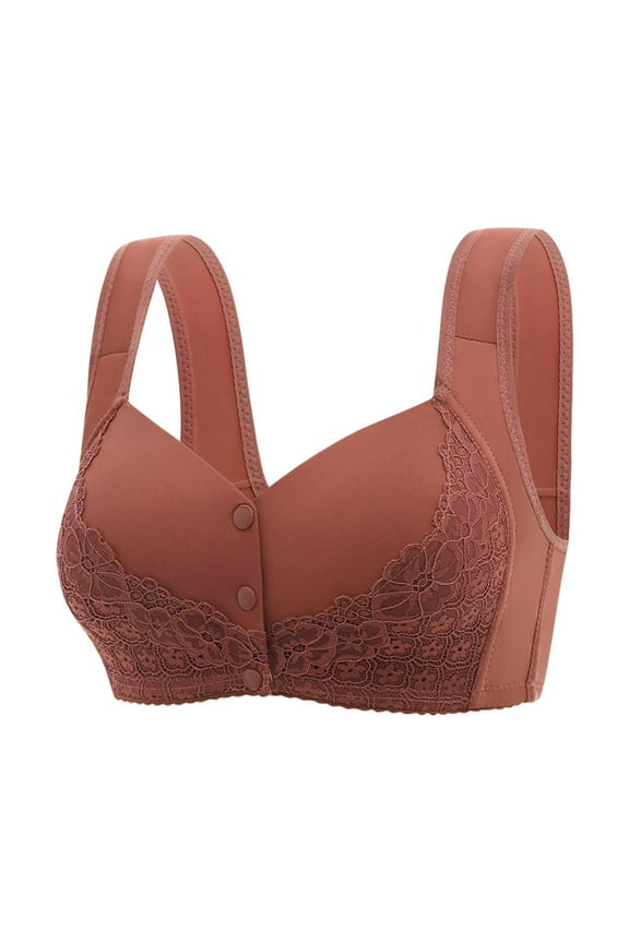 Plus Size Lingerie Women's Bras Wireless Full Coverage Plus Size Minimizer Non Padded Comfort Soft Bra Multipack 38,Brown