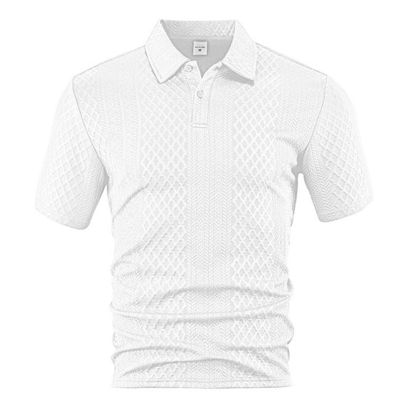 Ramiter Polo Shirts for Men Men’s Short Sleeve Polo Shirt, Midweight Men's Shirt White,L