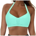 thumbnail image 1 of Ramiter Push Up Bathing Suits for Women Women's Bikini Top String Push Up Padded Sexy Swimsuit Bathing Suits Top Mint Green,XL, 1 of 8