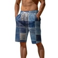 thumbnail image 1 of Ramiter Shorts Men Male Summer Solid Color Zipper Pants Pocket Drawstring Loose Casual Sports Running Straight Shorts Beach Pants Dark Blue,M, 1 of 5