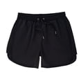 thumbnail image 1 of Ramiter Shorts Men Mens Summer Leisure Peach Skin Waterproof Lace Up Pocket Hot Spring Holiday Beach Beach Pants Swimming Trunks Shorts Black,M, 1 of 5