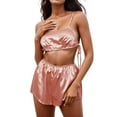 thumbnail image 1 of Ramiter Silk Pajamas Womens Silk Satin Pajamas Set Two-Piece Sleepwear Button-Down Sets M,Pink, 1 of 4