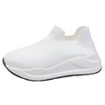 thumbnail image 1 of Ramiter Sneakers for Women Slip On Breathe Mesh Walking Shoes Women Fashion Sneakers Comfort Wedge Platform Loafers,, 1 of 5