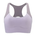 thumbnail image 1 of Ramiter Sports Bras for Women Sexy Beautiful Back Breathable Thin Bras for Women Seamless Lace Sports Bra for Women 2XL,Purple, 1 of 3