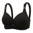 thumbnail image 1 of Ramiter Sports Bras for Women Women Full Cup Thin Underwear Bra Plus Size Wireless Adjustable Lace Bra Large Lize Lace Bras 40,Black, 1 of 3