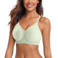 thumbnail image 1 of Ramiter Sports Bras for Women Women's Plus Size Signature Lace Unlined Underwire Bra with Added Support XL,Green, 1 of 5