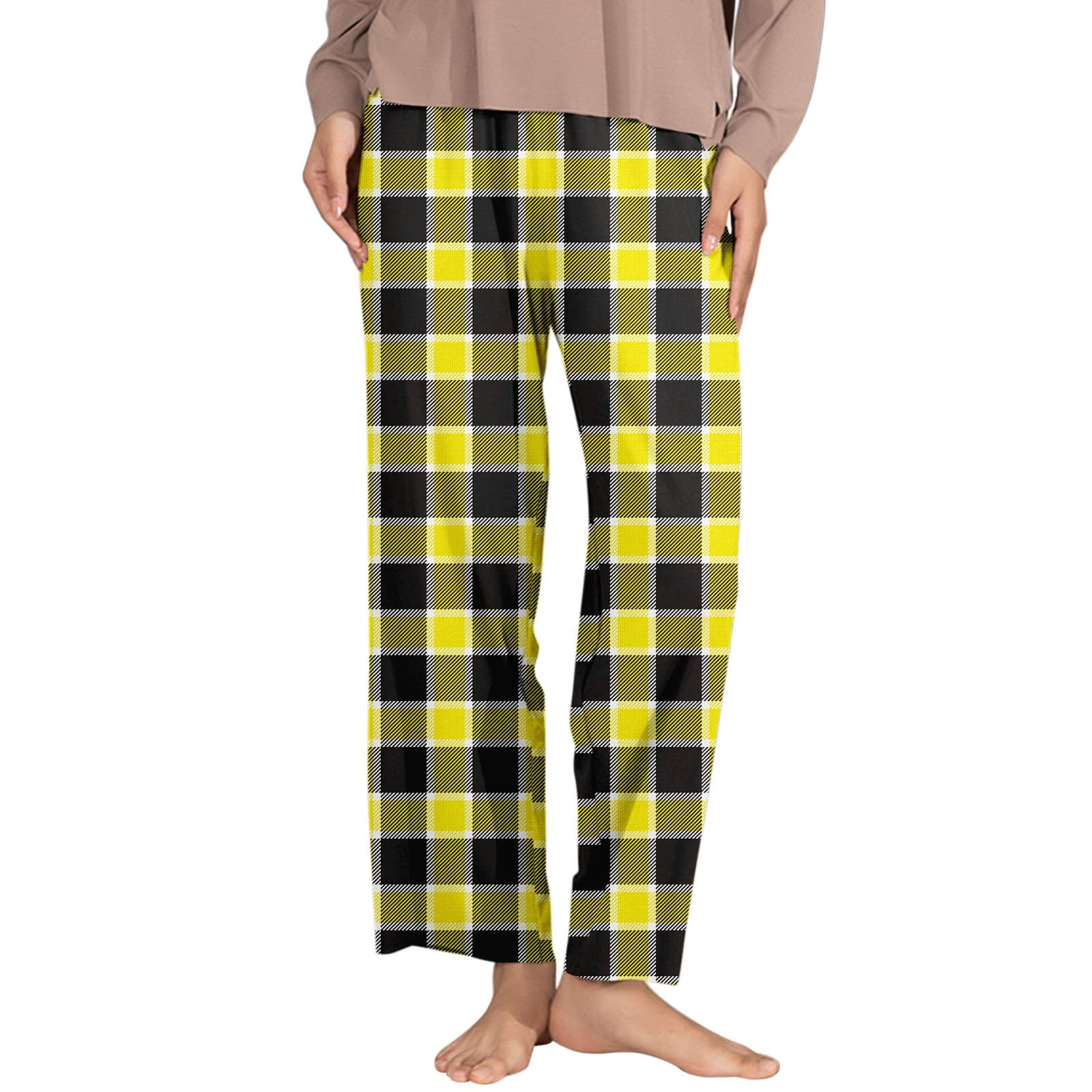 Women Summer Dual Layer Wide Leg Ramie Pants