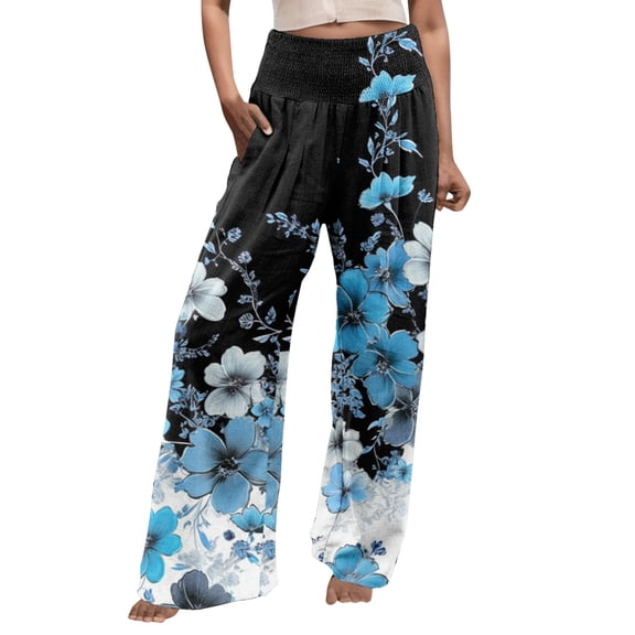 Ramiter Wide Leg Pants Woman Women's Elegant High Waist Straight Leg Long Pants Solid Work Office Trousers Black,2XL