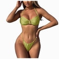 thumbnail image 1 of Ramiter Womens Bikini Sets Two Piece Swimsuit 2025 Curvy Cutout String Bathing Suit Womens Bathing Suits(Green,L), 1 of 8