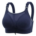 thumbnail image 1 of Ramiter Womens Lingerie Women's Front Closure Bra Underwire Unlined T-Back Plus Size Lacy Unpadded Full Coverage Racerback Bras 38,Blue, 1 of 4