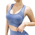 thumbnail image 1 of Ramiter Womens Lingeries Women's Sports Bra Padded Athletic Yoga Bra Workout Tops L,Blue, 1 of 5