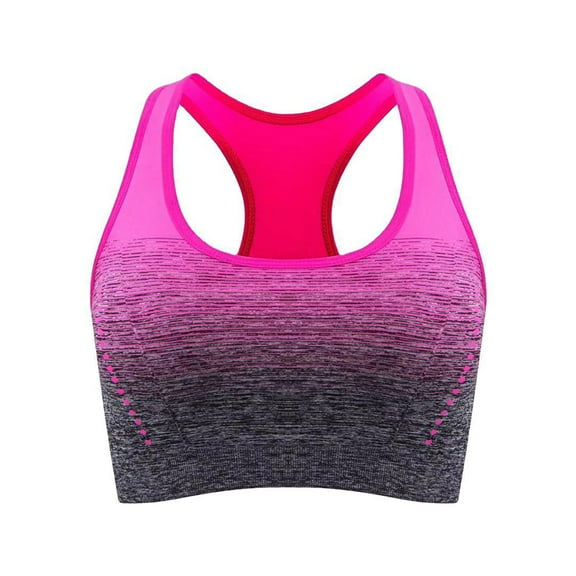 Ramiter Womens Lingeries Women's Workout Push Up Yoga Bra Sports Crop Tops Fitness Gym Vest S,Hot Pink