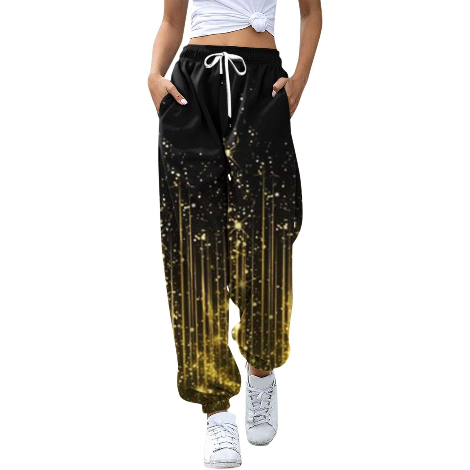 Women's Elastic Waist Straight Leg Trousers - Business Office Work Pants With Layered Detail