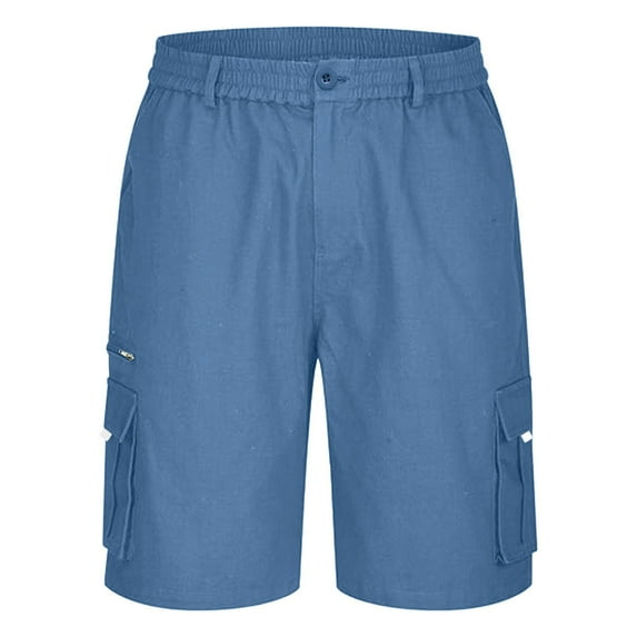 Ramiter Work Shorts for Men Men's Cargo Shorts Relaxed Fit, Cotton Twill Work Shorts, Outdoor Lightweight Casual Shorts for Men with Pockets Blue,4XL