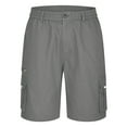 thumbnail image 1 of Ramiter Work Shorts for Men Men's Casual Cargo Shorts Classic Relaxed Drawstring Stretch Elastic Waist Beach Shorts Dark Gray,3XL, 1 of 6