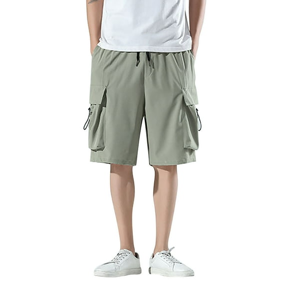 Ramiter Workout Shorts Beach Pockets Pants Shorts Casual Bodybuilding Summer Printed Mens Fitness Men's Board Shorts Green,XL