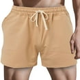 thumbnail image 1 of Ramiter Workout Shorts Beach Pockets Pants Shorts Casual Bodybuilding Summer Printed Mens Fitness Men's Board Shorts Khaki,S, 1 of 5
