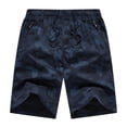 thumbnail image 1 of Ramiter Workout Shorts Male Summer Solid Color Rainbow Pants Pocket Drawstring Loose Casual Sports Running Straight Shorts Beach Pants Blue,L, 1 of 2