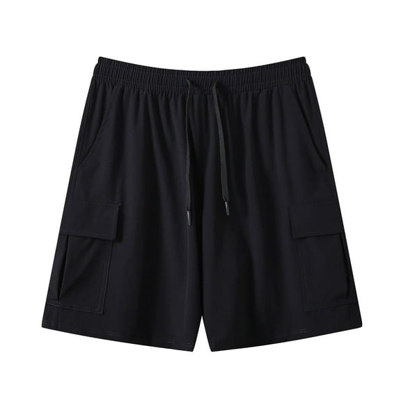 Ramiter Workout Shorts Men Capris Men'S Summer Thin Cargo Pants Large Beach Casual Pants Men'S Loose Pants Men'S Clothing Black,3XL
