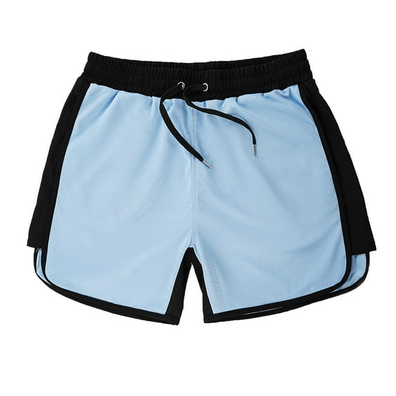 Ramiter Workout Shorts Men's Shorts Clearance Summer Men Ice Silk Fitness Running Stretch Yoga Pant Soft Men's Cotton Yoga Sweatpants Light Blue,XL