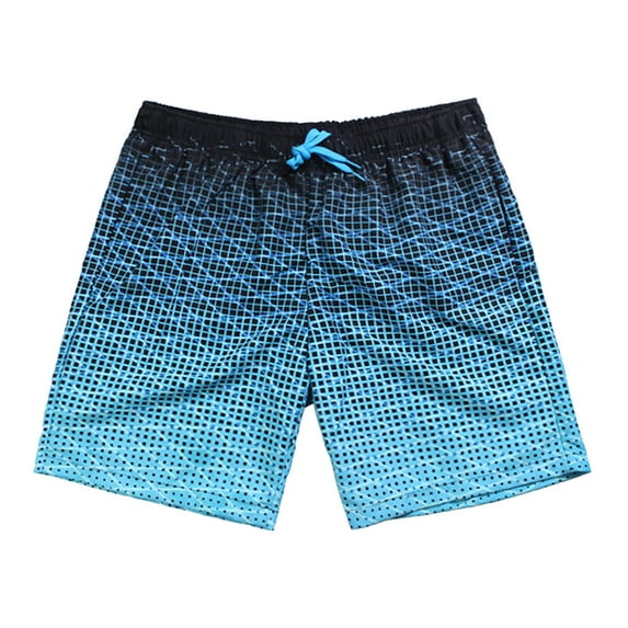 Ramiter Workout Shorts Men's Summer Casual Short Pant Casual Hawaiian Style Printed Beach Short Floral Beach Splicing Fashion Pants Shorts Blue,XL