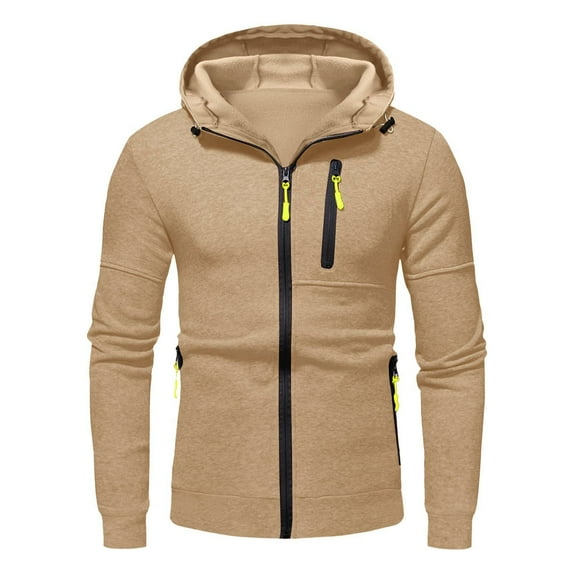 Ramiter Young Mens Hoodies Crewneck, Powerblend Crew, Comfortable Sweatshirts for Men Khaki,XL