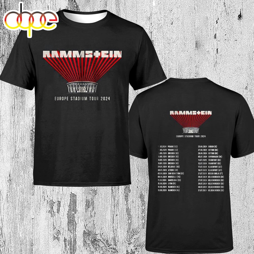 Rammsein European Stadium Tour 2024 Rock Band TShirt