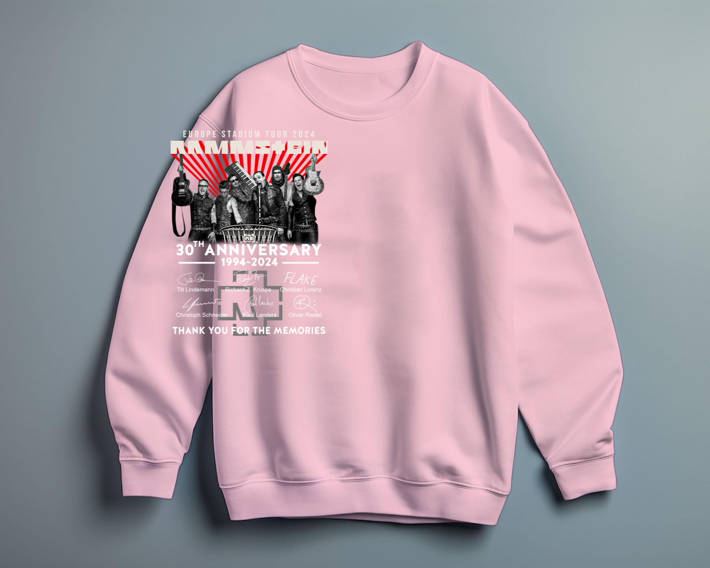 Rammstein 30th Anniversary Europe Stadium Tour 2024 Tshirt