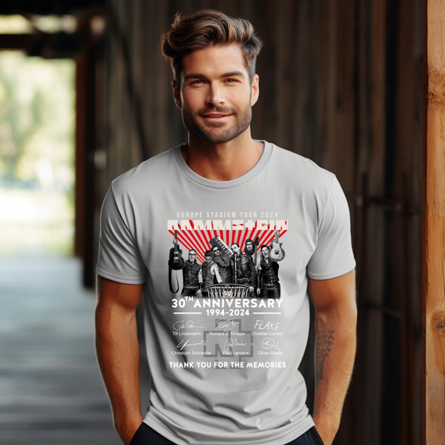 Rammstein 30th Anniversary Europe Stadium Tour 2024 UNISEX Tshirt Up To 4XL