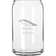 Ramon Allones Cuban Cigar Themed Etched 16oz Libbey Can Glass