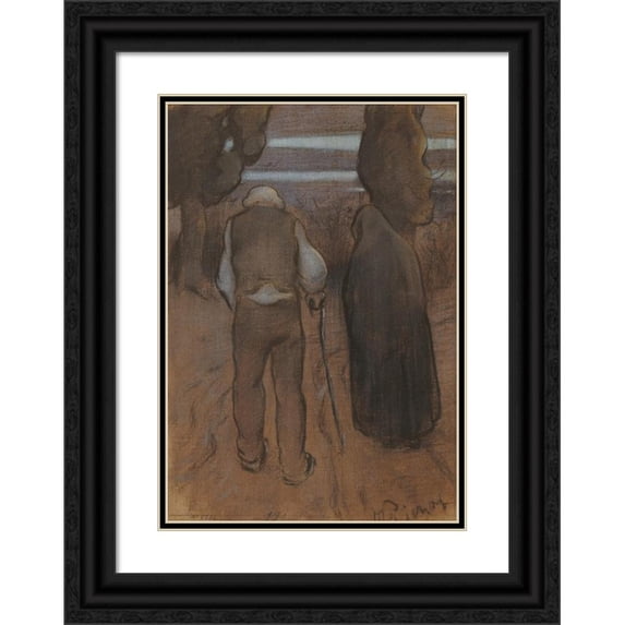 Ramon Pichot Gironés 14x18 Black Ornate Wood Framed Double Matted Museum Art Print Titled - Twilight (1894-1900)