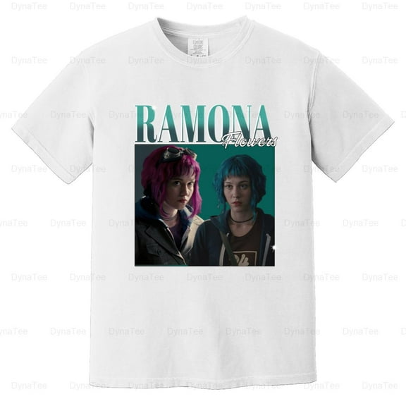 Ramona Flowers Scott Pilgrim Vintage Graphic Tee Fan Movie Comic Comfort Color T-Shirt Unisex, up to 4XL