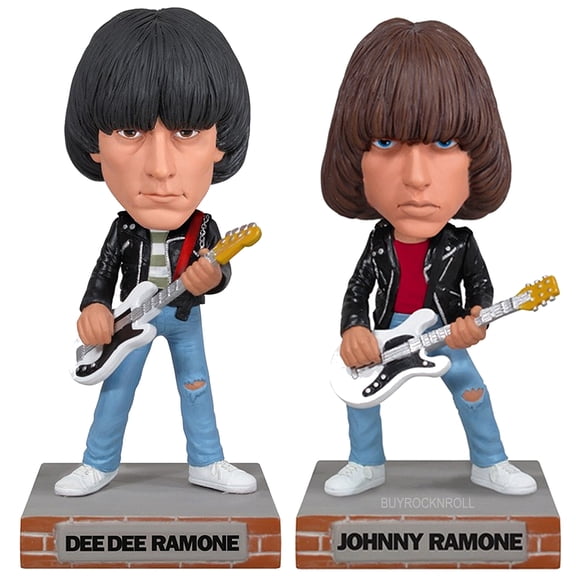 Ramones Collectible 2010 Funko Dee Dee & Johnny Wacky Wobbler Set (Bobblehead) Nonperfect boxes.