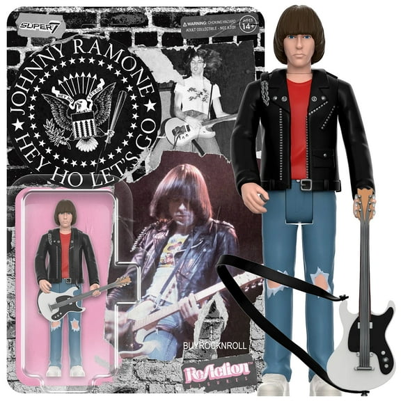 Ramones Collectible Handpicked 2023 Super7 Reaction Johnny Ramone Red Shirt