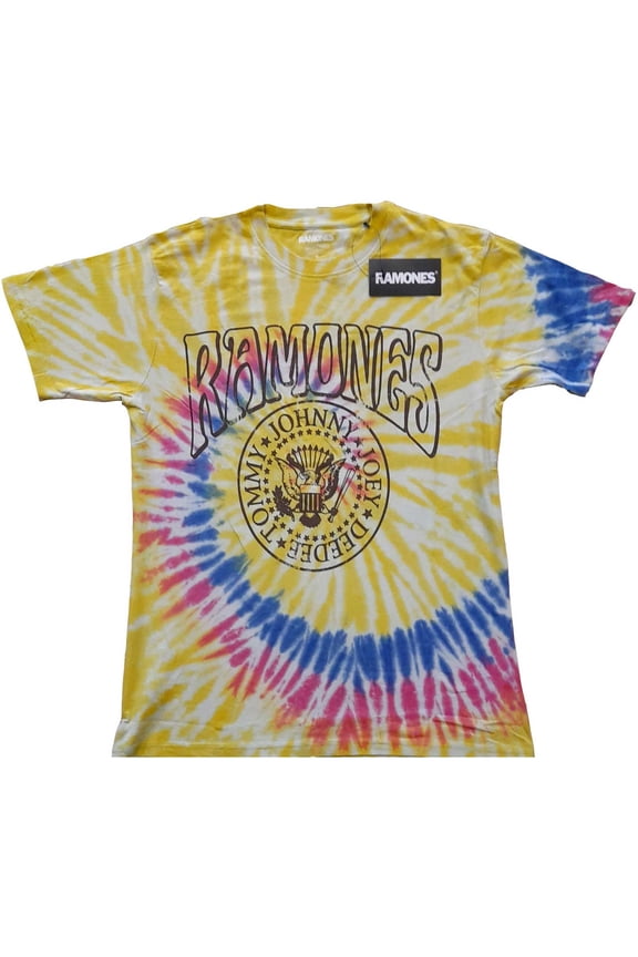 Ramones Unisex T-Shirt Crest Psych (Wash Collection) (Small)