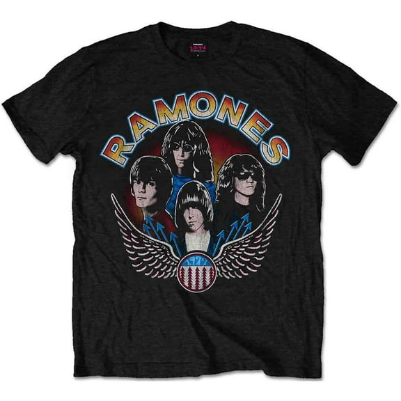 Ramones Unisex T-Shirt Vintage Wings Photo (Medium)