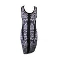 thumbnail image 1 of Rampage Juniors  Black White Aztec-Printed Bodycon Tank Dress S, 1 of 12