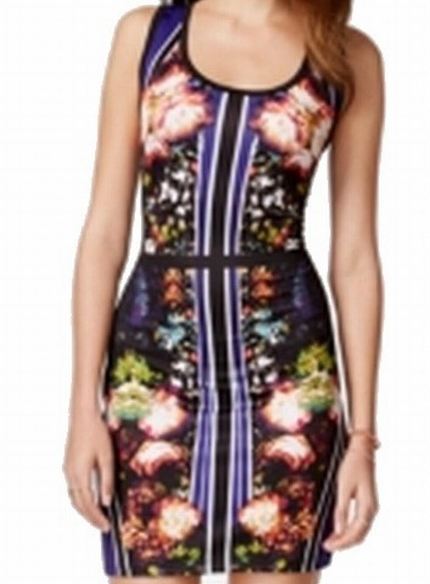 Rampage Juniors' Bodycon Dress (L, Blue Floral Print) - Walmart.com