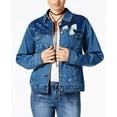 thumbnail image 1 of Rampage Juniors Splatter Printed Denim Jacket Emanthla M, 1 of 1