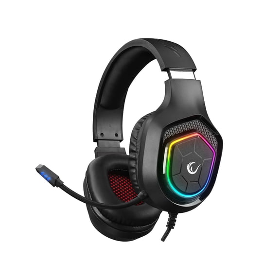 Rampage RM-K90 Wired Gaming Headset with Microphone RGB Headphones with Mic, 50mm Drivers, Noise-Canceling for PC, PS4, PS5 & Laptop Gaming